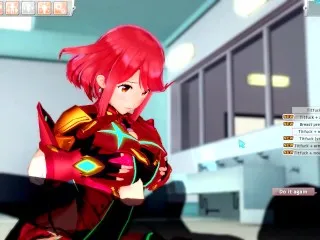 Pyra Xenoblade Blowjob & Boobjob 3D Anime