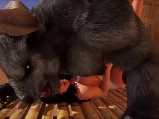 King Furry dominates submissive Maid
