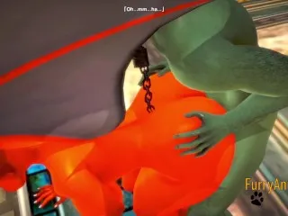 Charizard Girl 3D Yiffed by Human Dragon - Pokemon Furry Hentai