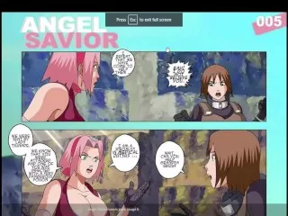 Naruto XXX Threesome with Sakura & Angel Savior