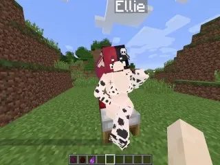 Ellie Xhatihentai in Minecraft Sexy Cow Cosplay Gameplay