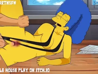 Marge Simpson's Wide-Spread Creampie - Deep Hole Action