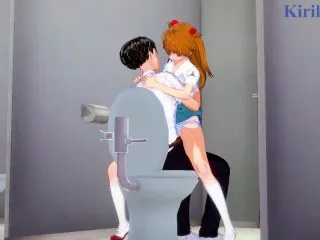 Asuka Langley Soryu, Shinji Ikari School Bathroom Hardcore - Evangelion Hentai