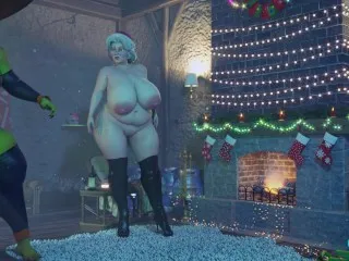 Mrs Claus Riding Hard