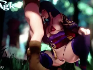 Raiden Shogun Baal Blowjob in Inazuma Forest - Genshin Impact XXX Animation