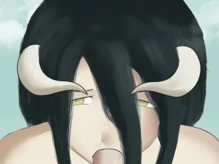 Albedo's Intense Blowjob & Creampie by Overlord