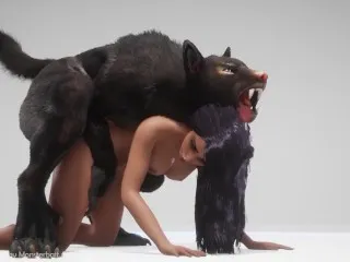 Monstrous Fucks Demoness in Pillory (Furry Creatures)