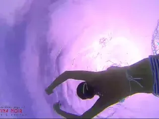 Flexible Elegance: Underwater Pornstar Swimshow