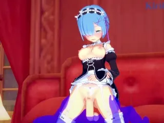 Deep Fucking Bedroom Scene - Re:Zero Hentai (Rem)