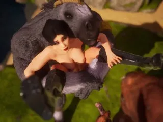 Extreme Double Penetration: Busty Slut & Monster Cocks in Wild Life