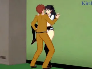 Rin Tohsaka & Shirou Emiya - Deep School Hallway Sex - Fate/stay night Hentai