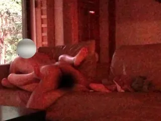 Teacher Masturbates on Living Room Sofa While Friend Is Out Shopping