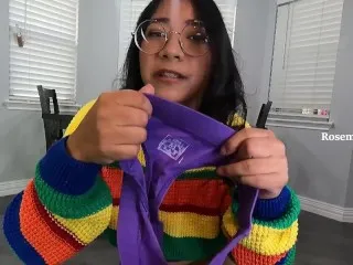 MILF Tries Colorful High Waist Thongs - YouTuber Fun