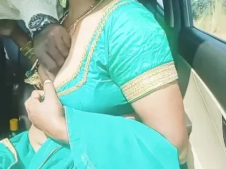 Telugu Aunty Car Sex with Dirty Talks