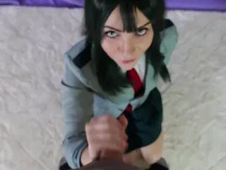 MHA Girls: Hardcore Cock Sucking - Ochako x Tsuyu