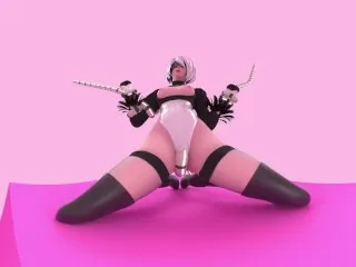 VR 4K Animation: Nier Automata 2B Tease [Likkezg]