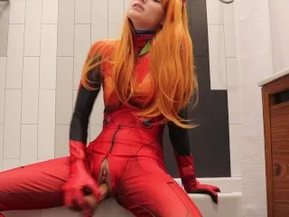 Asuka's Bold Cock Ride (Zentai Cosplay)