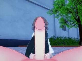 Danganronpa's Chihiro Hentai POV Footjob Scene