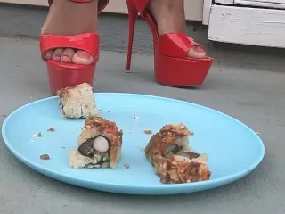 Dominating Sushi in Stilettos