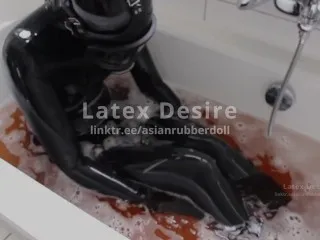 Rubber-clad Babes: Sensual Soak Bath Teasers