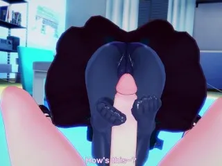 Danganronpa's Himiko Footjob Hentai POV - Intense Action