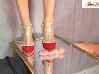 Slingback Stud Shoe Job: Cock Crush, Stomp Action