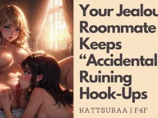 Jealous Roomie Wrecks Hook-ups - Pussy Eating, Passionate Kissing