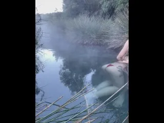 Steamy Hot Springs Underwater Orgasm