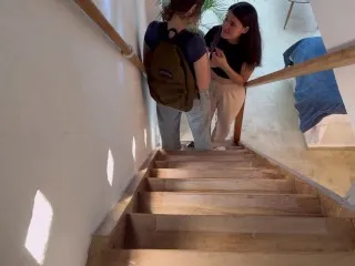 Spy Stepsisters Caught Fucking