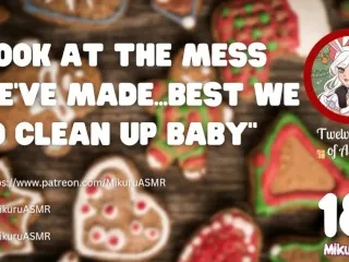 [Spicy] Messy Food Fight - Christmas Baking FTF - Playfully Teasing, Passionate Kisses