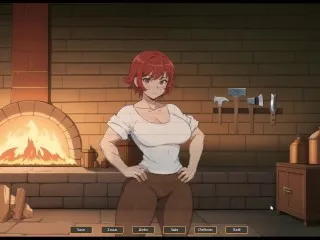 Tomboy's Hot Forge [Hentai Game] Ep.4: Kitchen FEMDOM Titjob