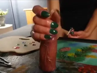 Artist's Intense Cumshot Hand Job Compilation