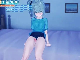 HD 3DCG Anime: Eroge Koikatsu Sunshine - Girl Masturbates All Night [Hentai Game]