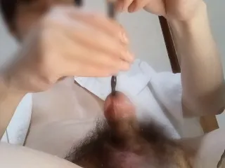 [Urethral Play] Tried Urethral Masturbation, Accidentally Cummed [Gushing]