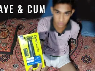 Gay Twink Shaves Cock, Balls with Philips OneBlade - Sri Lanka