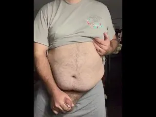Late Night Chubby Man Explosive Orgasm