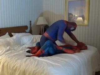 Spiderman Dominates Spider Rival - Horny Showdown