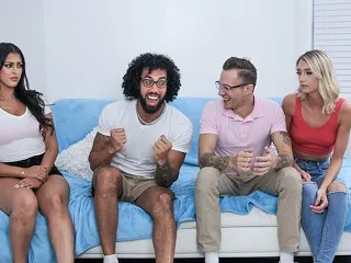 Nerdy Stepbro Threesome - Sis Swap Cumswapping