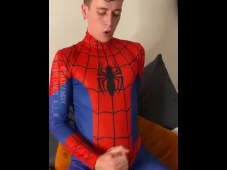 Spiderman's Big Cumshot on CAM4 Male