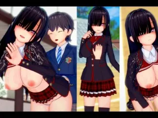 Black-haired KY Yandere Masturbates in Koikatsu Hentai Anime 3DCG!