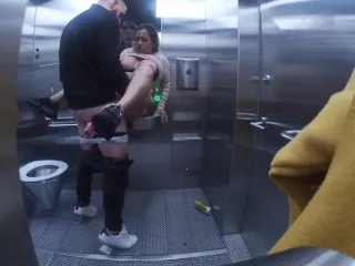 Public Bathroom Quickie - (Pornstar Names)