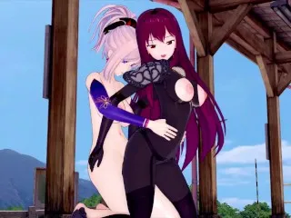 3D Futa Fate Miyamoto Musashi x Scathach Porn