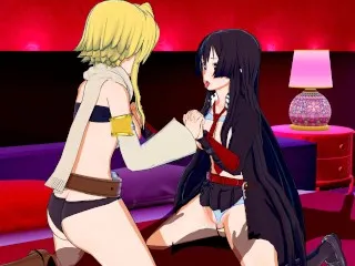 Lesbian/Threesome 3D Hentai Akame x Leone