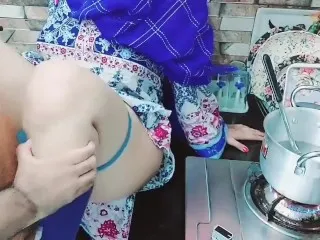 Desi Aunt Fucks Nephew in Kitchen - Explicit Hindi Dialogue