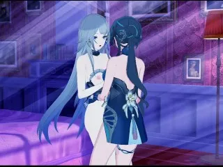 Ruan Mei & Herta Fingering - Honkai Star Rail Yuri