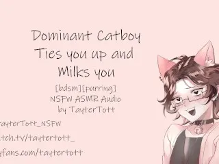 Dominant Catboy BDSM Tie & Milk Roleplay (NSFW Purring)