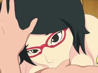 Deepthroat Hentai - Boruto, Sarada Blowjob