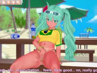 Brazilian Miku's Wet Play in Koikatsu Gameplay