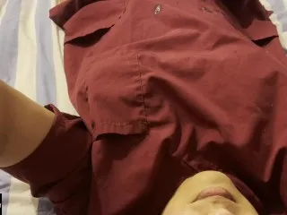 Cumshot on Nurses Scrubs - Fan Perspective