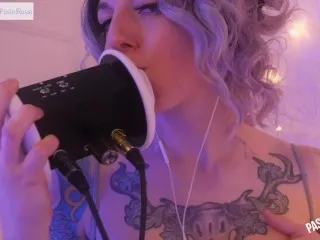 Pastel Rosie's Spicy Ear Licks - Inked Egirl, Wet Fetish, Dirty Talk